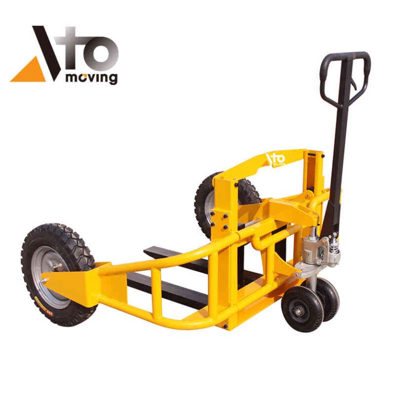 Transpalette Tout-terrain OFFROAD - Capacité 1200 Kg, Pneus Gonflables, Fourches Ajustables