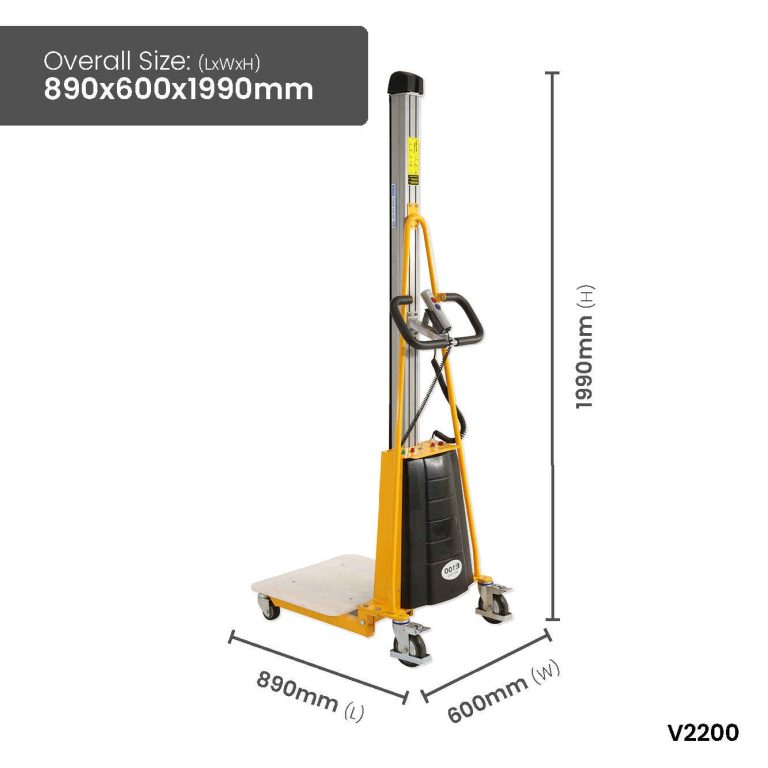 Battery-powered light duty stacker ideal for handling small loads in retail, office, and light warehouse environments