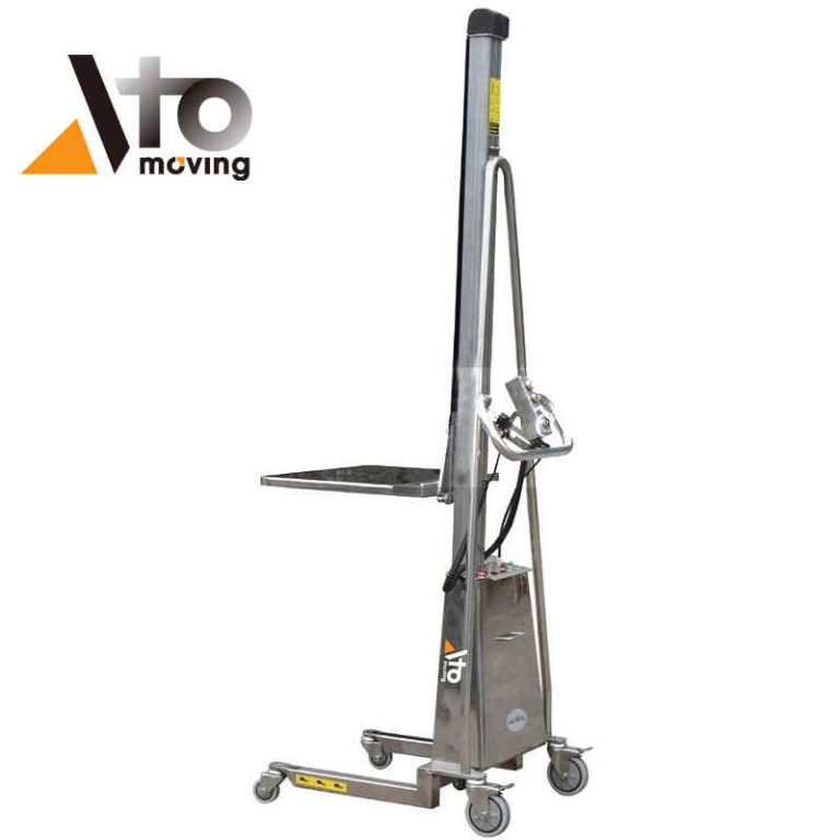 Stainless steel 304 lift stacker designed for efficient lifting and stacking of materials up to 150kg