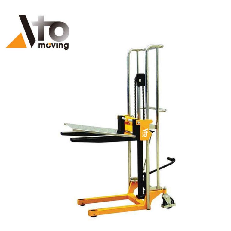 400kg light duty manual pallet stacker with forks for easy lifting and transporting pallets