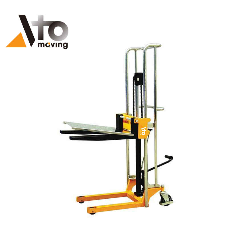 400kg light duty manual pallet stacker with forks for easy lifting and transporting pallets