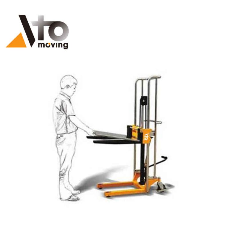 Light duty manual pallet stacker designed for efficient pallet lifting and stacking up to 400kg