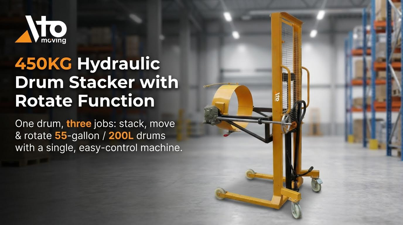 hydraulic drum stacker