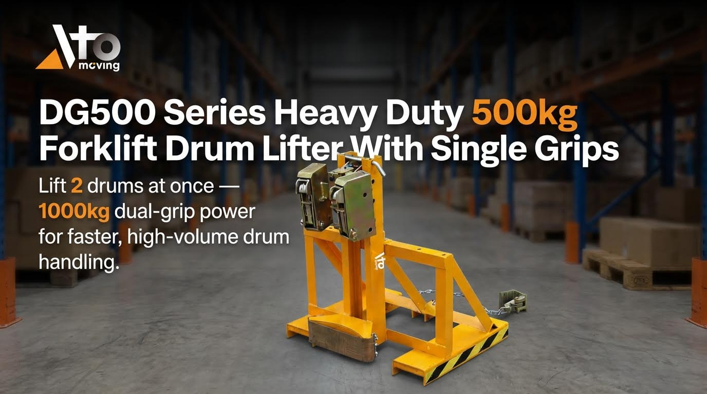 heavy duty 500kg forklift drum lifter with single grips