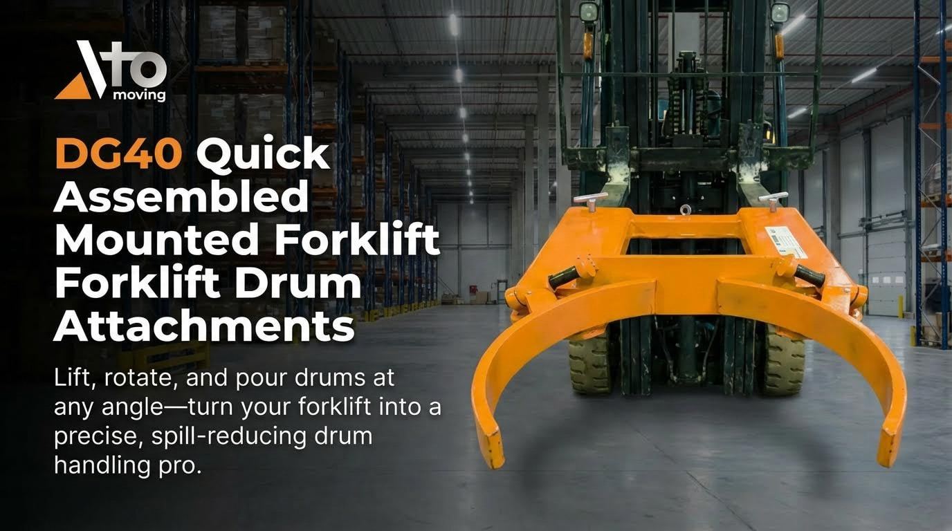 versatile forklift drum attachment