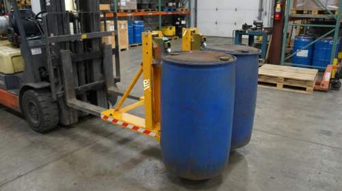 Double Grips 55 Gallon Drum Forklift Attachment Drum Transporter
