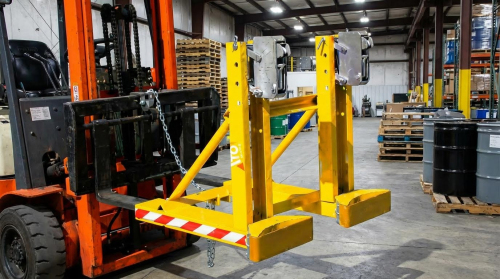 Double Grips 55 Gallon Drum Forklift Attachment Drum Transporter