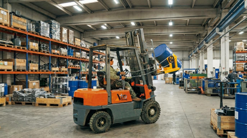 Forklift Mounted Drum Handler for Forklift